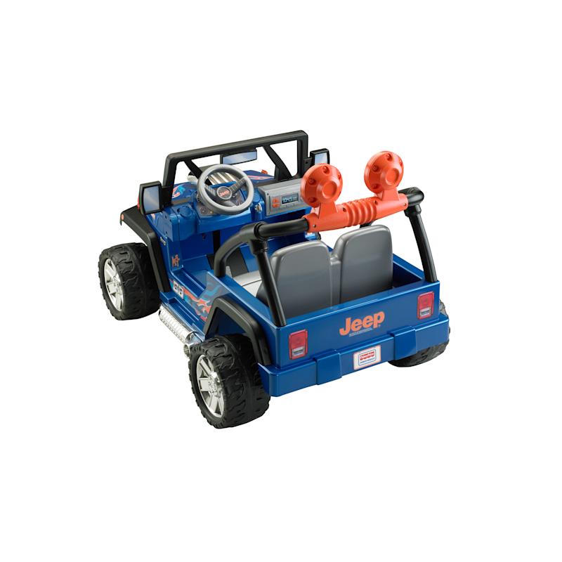 Power wheels jeep wrangler blue top