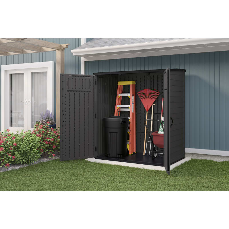 Suncast 54 Cu Ft Gray Vertical Storage Shed BMS5700SB, 53 OFF