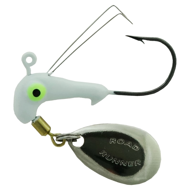 White Barbed Weedless Roadrunner Jighead by RoadRunner at Fleet Farm