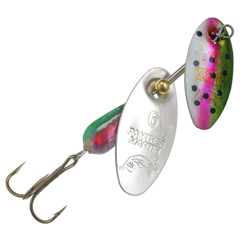 Rainbow Trout Silver DualFlash Holographic Spinner by Panther