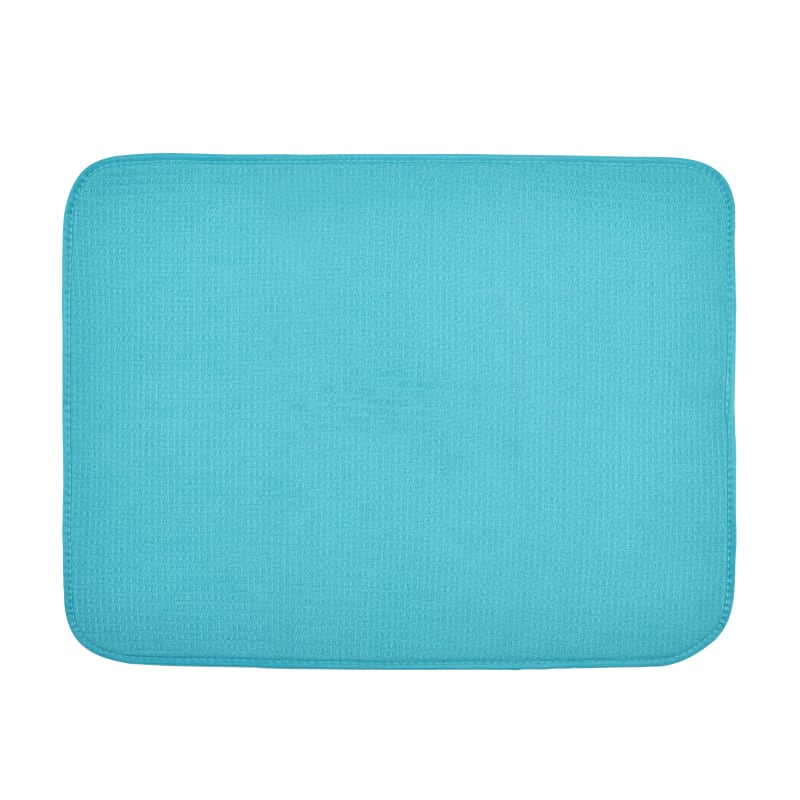 S&T XL Reversible Microfiber Dish Drying Mat - Teal - 18 x 24