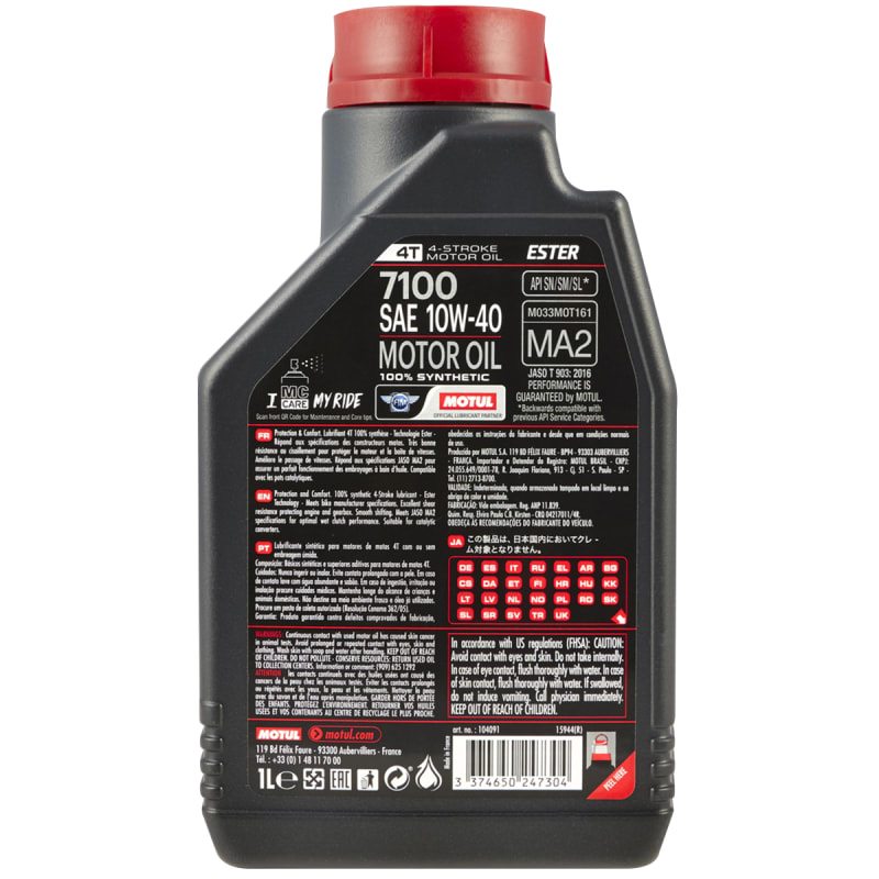 Aceite Motul 7100 4T 10w40 – Moto Satori