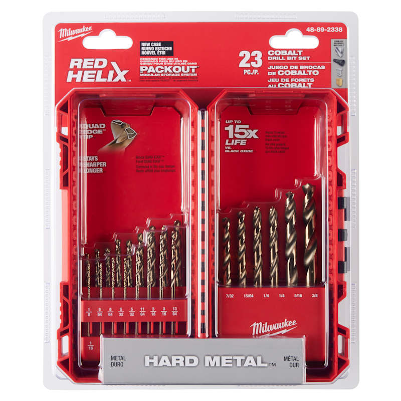 RED HELIX Cobalt Drill Bit Set - 23 Pc by Milwaukee at Fleet Farm
