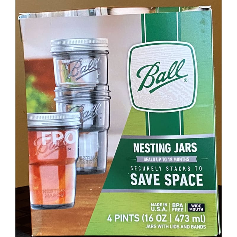 16 oz Pint Wide Mouth Nesting Jars - 4 pk by Ball at Fleet Farm