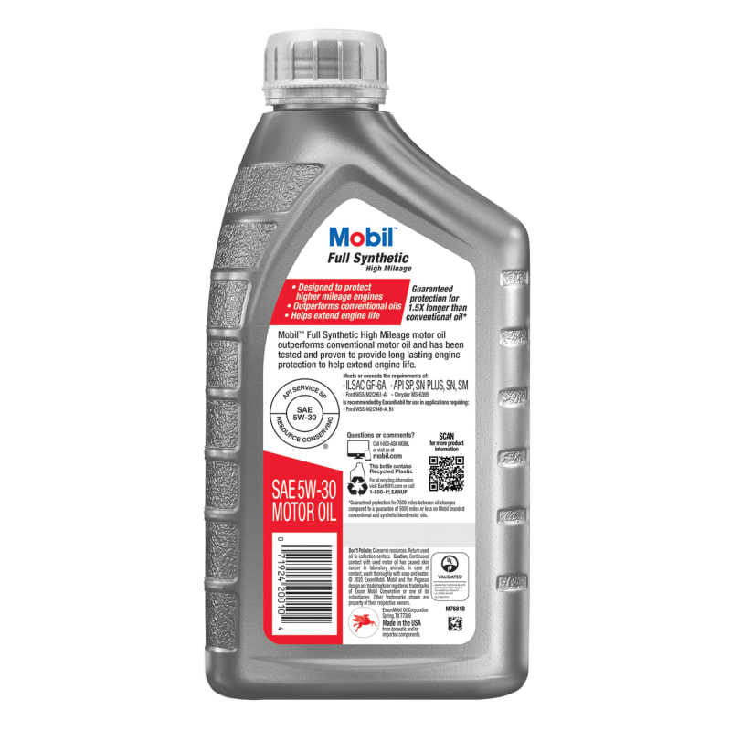 Full Synthetic High Mileage 5W-30 Motor Oil by Mobil at Fleet Farm