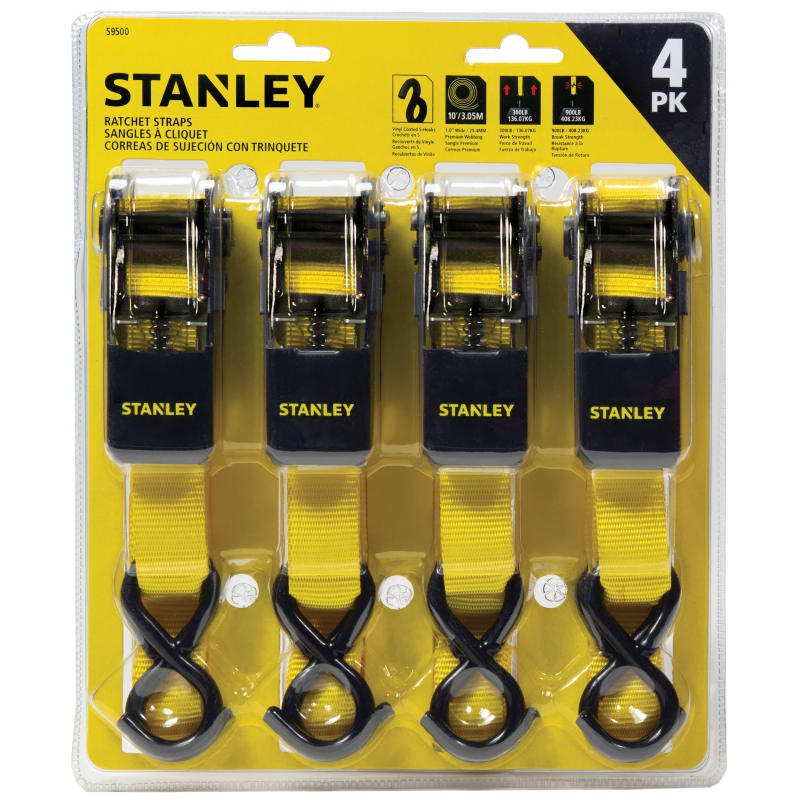 Stanley Ratchet Straps, 4 Pack - 4 straps