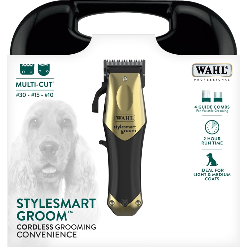 Wahl Professional Animal StyleSmart Cordless Clipper Kit for Pet Dog and Cat Grooming Gold 70007