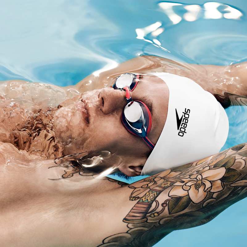 Speedo swimming cap and goggles sales