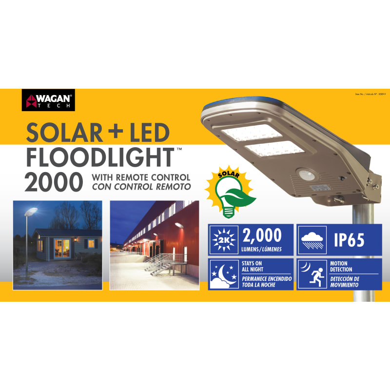 3000 Lumen Solar LED Flood Light w/ Remote by Wagan-Tech at Fleet Farm