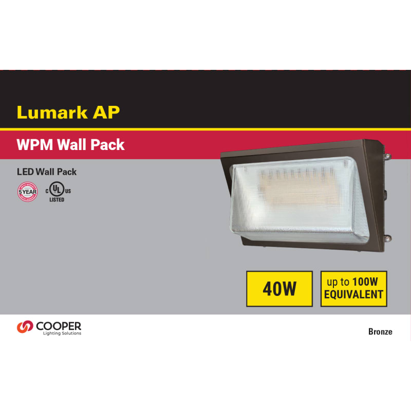 Lumark Switch Hardwired LED Bronze Security Wall Light