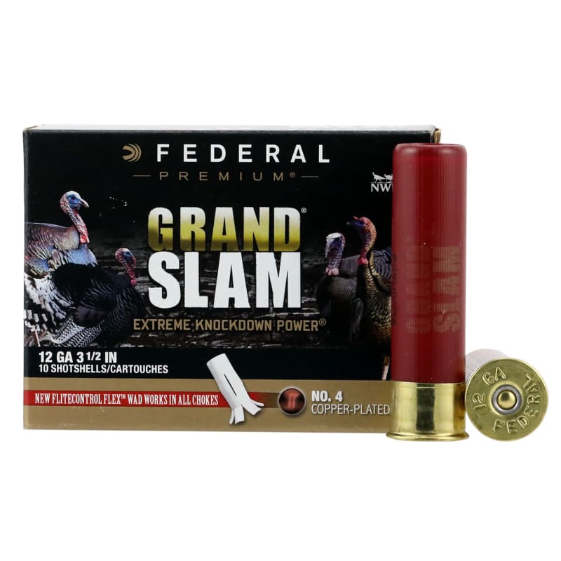 12 Gauge Grand Slam 3.5'' 4 Shot Shotshells - 5 Rounds by Federal