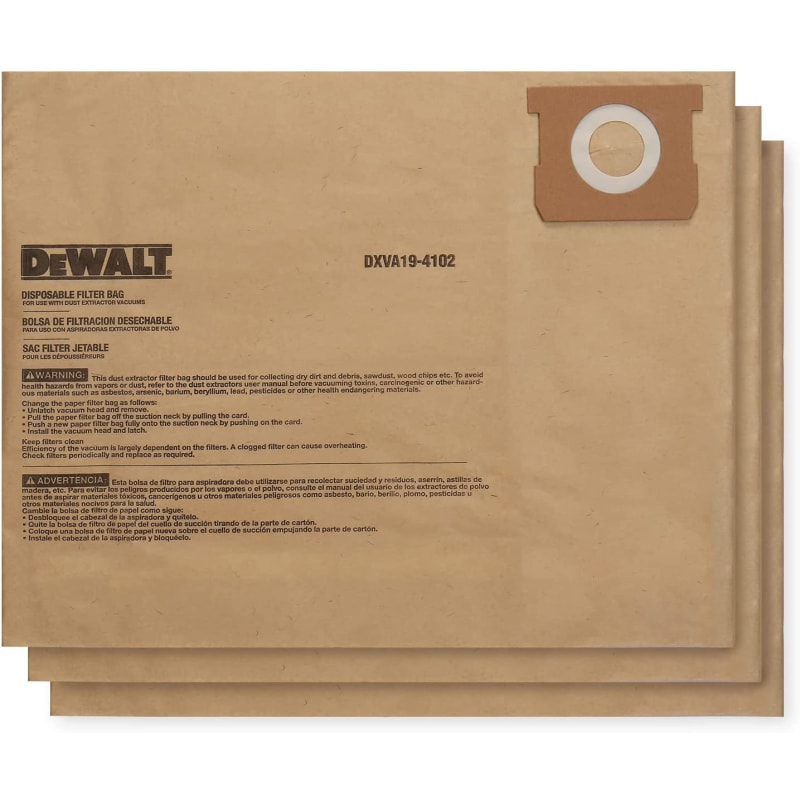 12-16 gal Dust Bag for Wet/Dry Shop Vacs Pk by DEWALT at Fleet
