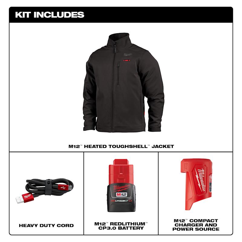 Black M12 TOUGHSHELL Heated Jacket Kit by Milwaukee at Fleet Farm
