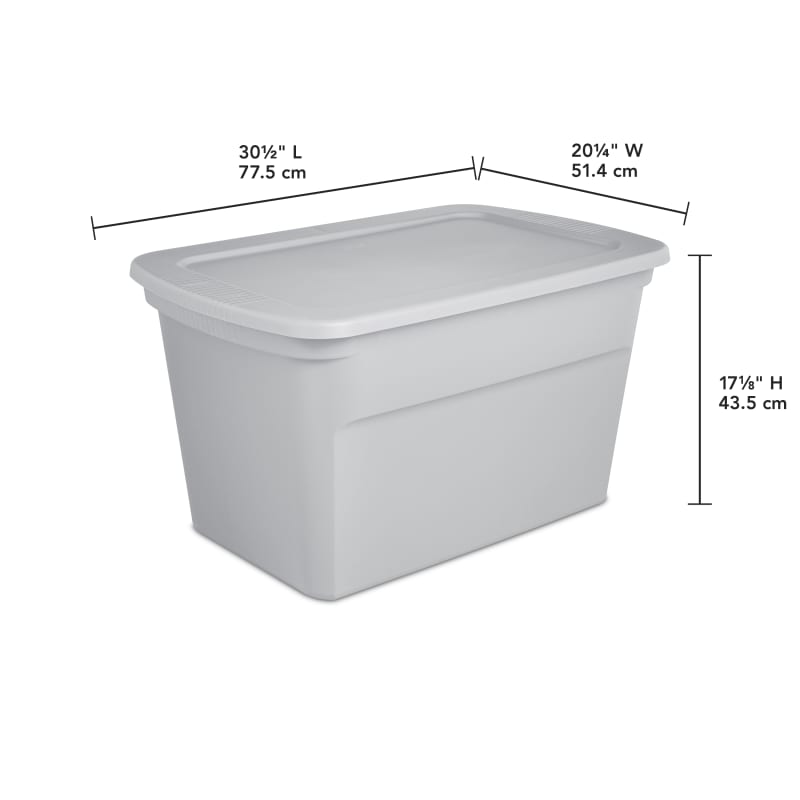 30 gal Red Holiday Plastic Storage Tote by Sterilite at Fleet Farm