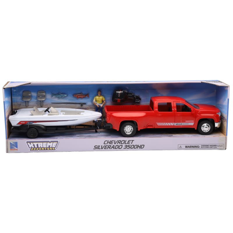 Toy truck with fishing boat sale