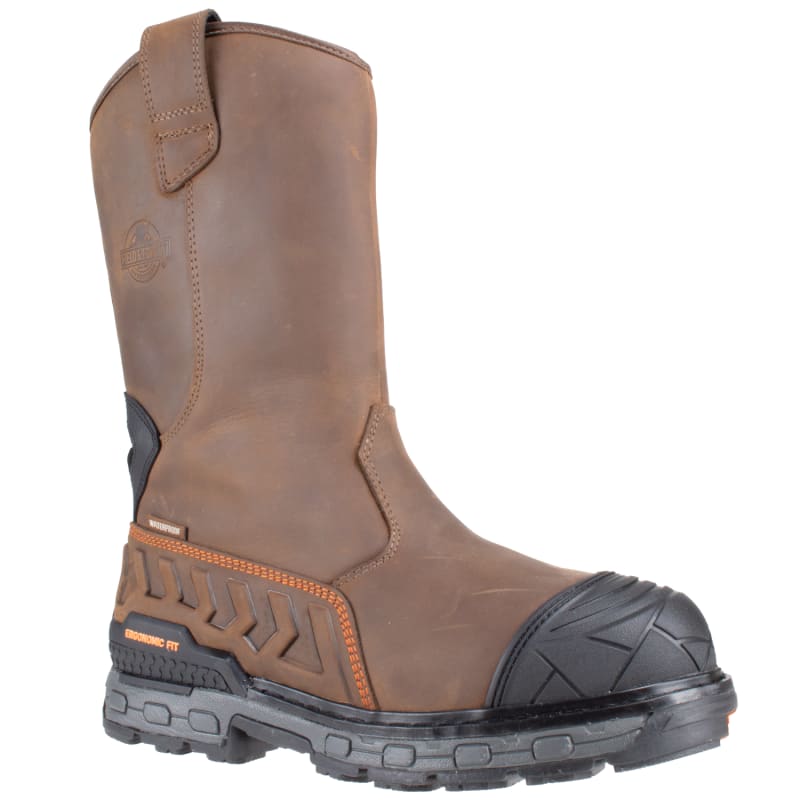 Men's Brown Talos Pull-On Safety Toe Boots by Field & Forest at