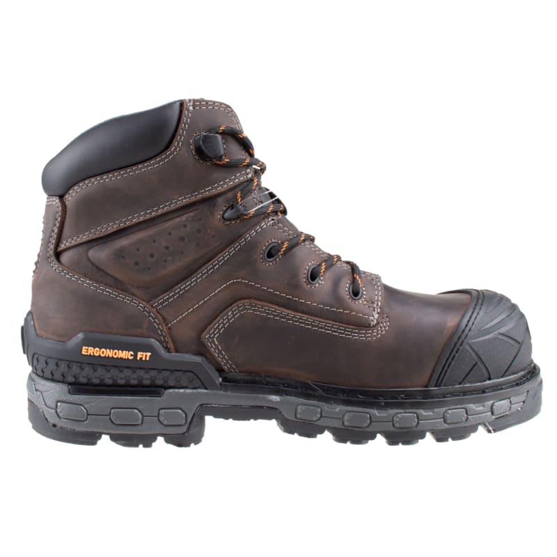 Men s Dark Brown Kingsley 6 in Composite Toe Boots by Field