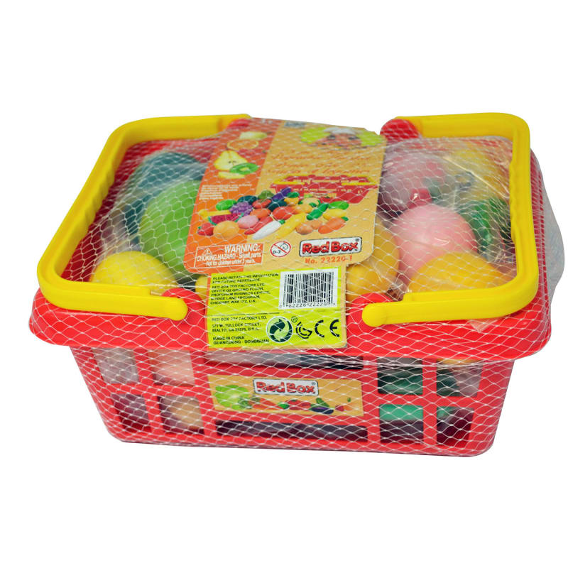 Toy fruits and vegetables basket top