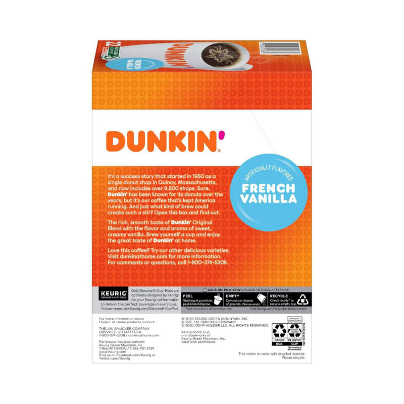 Dunkin donuts french vanilla k cups top