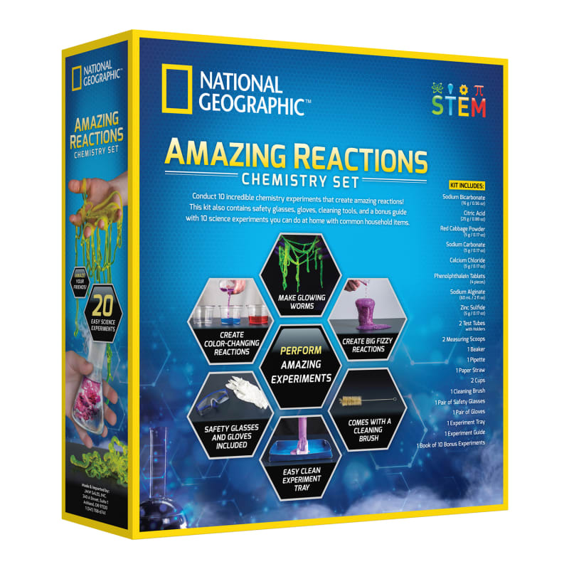 National Geographic Amazing Reactions Chemistry Set