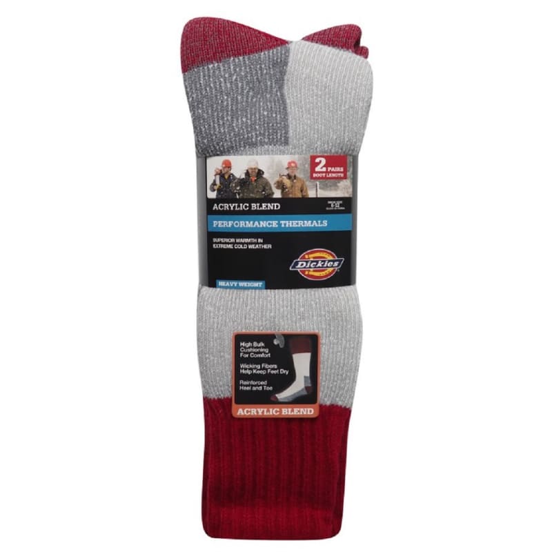 Men s Red Acrylic Blend Thermal Boot Socks 2 Pk by Dickies at Fleet Farm