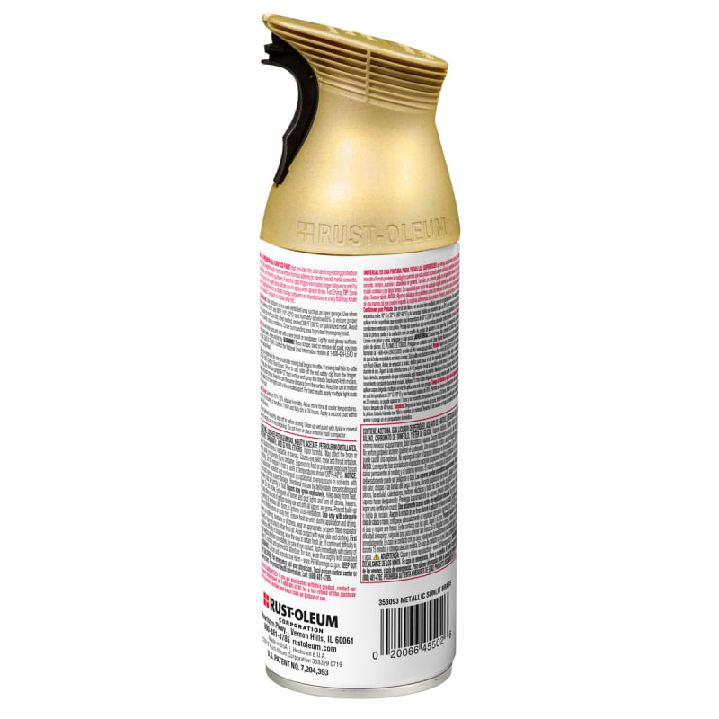 Rust-Oleum Universal Matte Sunlit Brass Metallic Spray Paint and Primer In  One (NET WT. 11-oz)