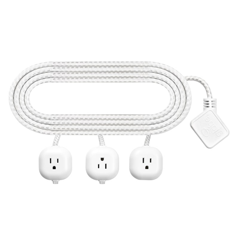 ft White Interval Outlet Extension Cord by Globe Electric at