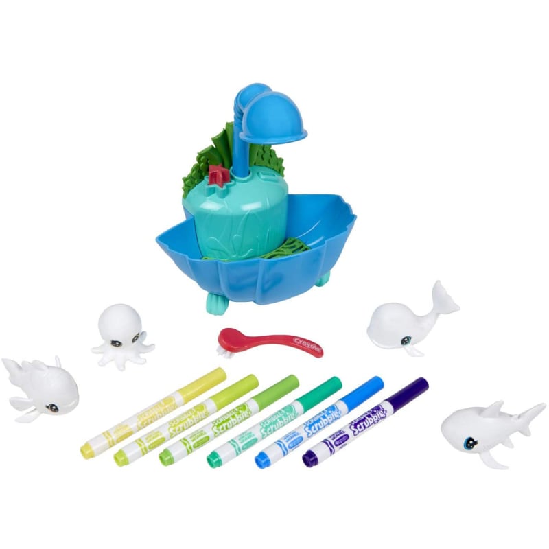 Crayola Scribble Scrubbie Ocean Pets, Color & Wash Creative Toy
