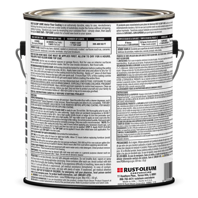 Rustoleum clear coat store dry time