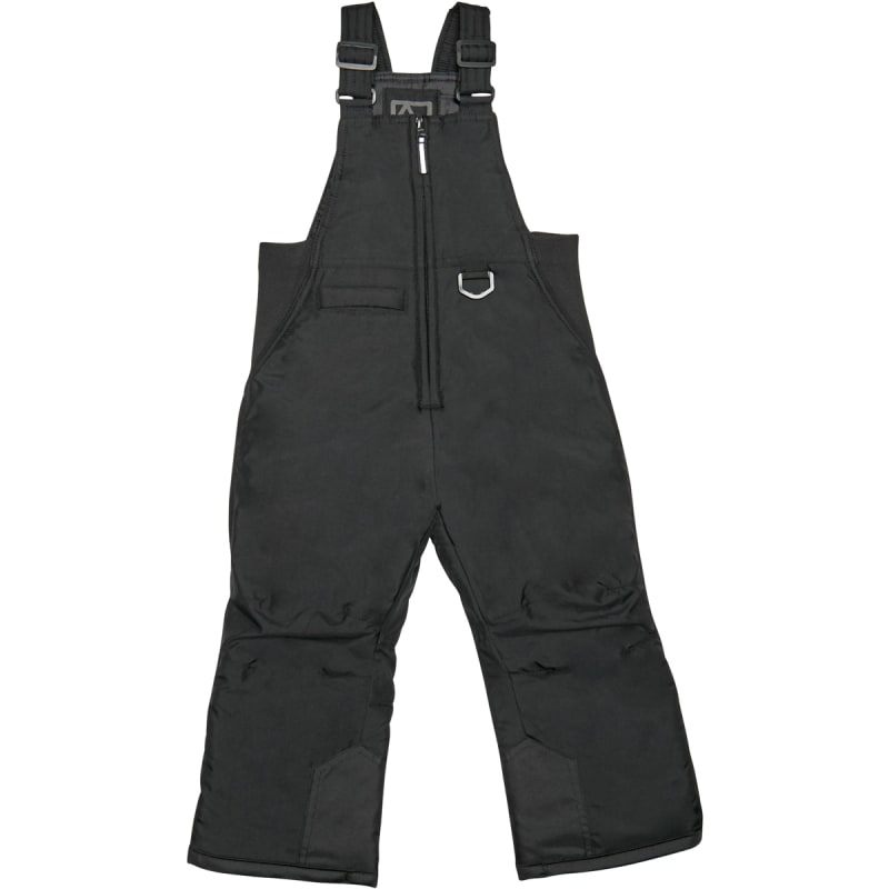 Toddlers Black Chest High Snow Bib Overalls by Arctic Quest at