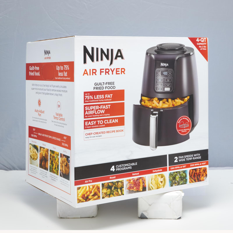 NINJA 4 qt. Electric Black Air Fryer with Recipe Book (AF101