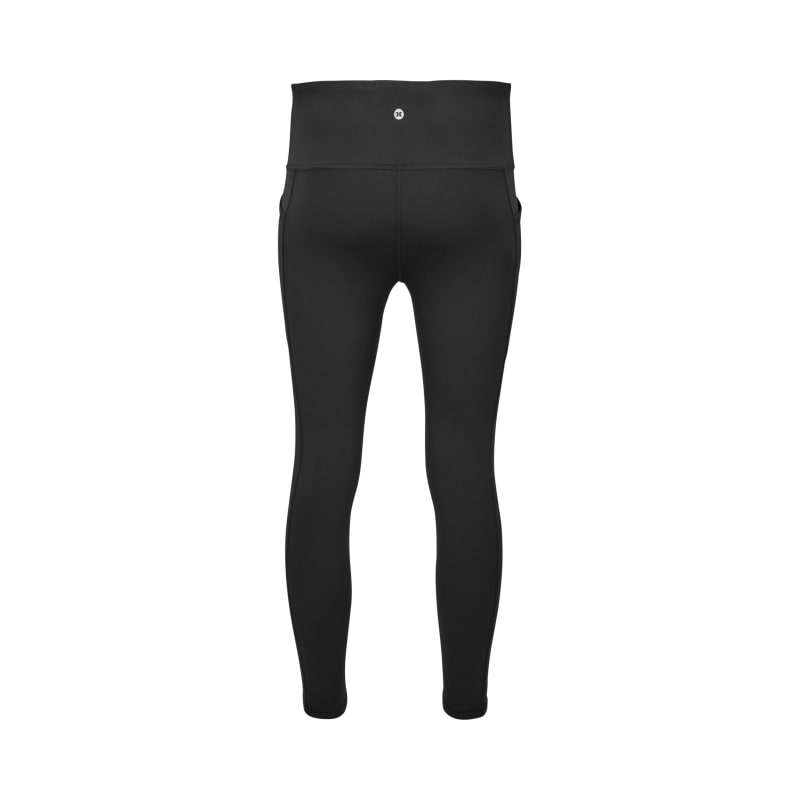 Women's Black High Waist Full Length Leggings w/Side Pockets by