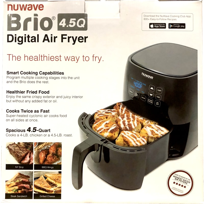 Nuwave brio 3q digital air fryer top
