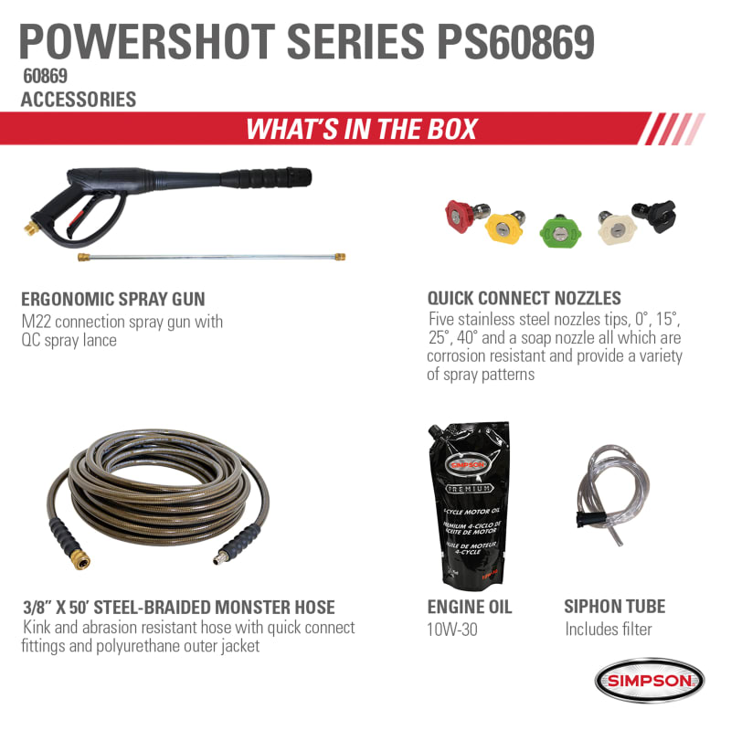 PowerShot 4000 PSI 3.5 GPM Gas Cold Water Pressure Washer w/ Honda GX270  Engine by Simpson at Fleet Farm