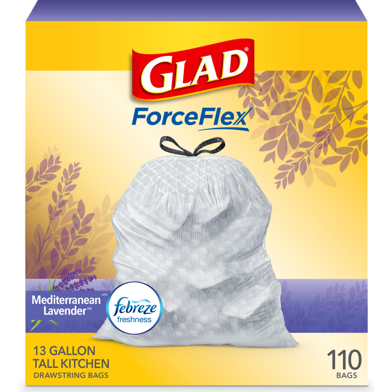 Glad Tall Kitchen 5 Day OdorShield Trash Bags With Febreze