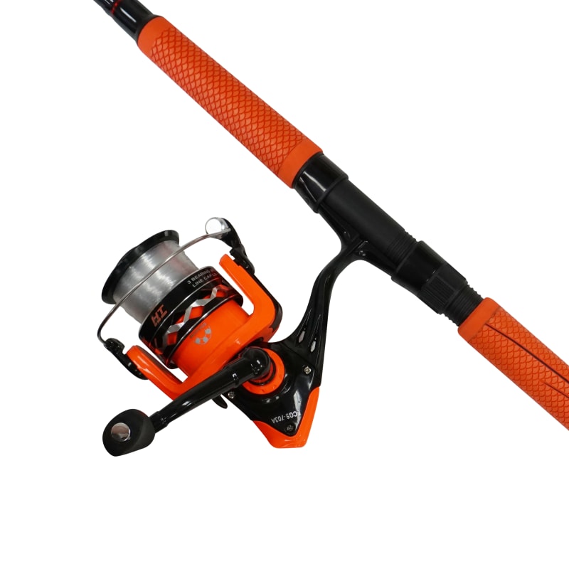  ANCIENT MARINER Catfish Rod and Reel Combo, Medium Heavy Glow  Challenger Fishing Rod and Conventional Reel for Catfish（Left,Orange） :  Sports & Outdoors