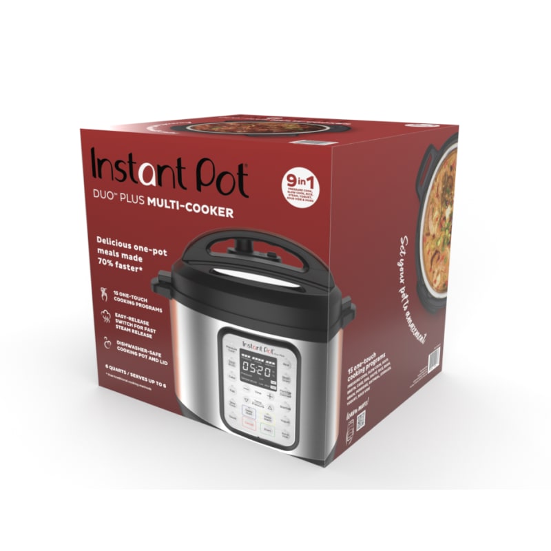 Instant 6qt Duo Plus Electric Pressure Cooker 112-0126-01, Color: Stainless  Steel - JCPenney