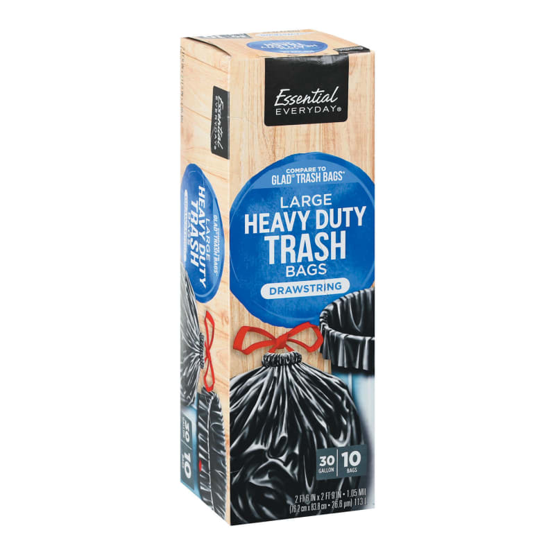 30 Gal Heavy Duty Trash Bags - 10 ct by Essential EVERYDAY at