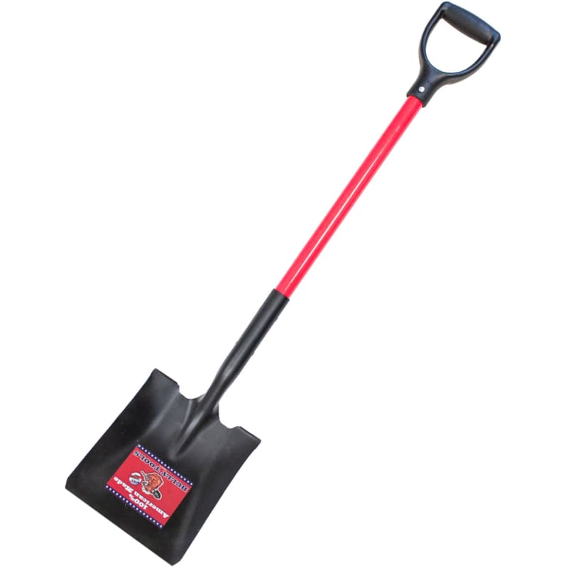 14 ga Square Point Shovel w Fiberglass D Grip Handle by Bully