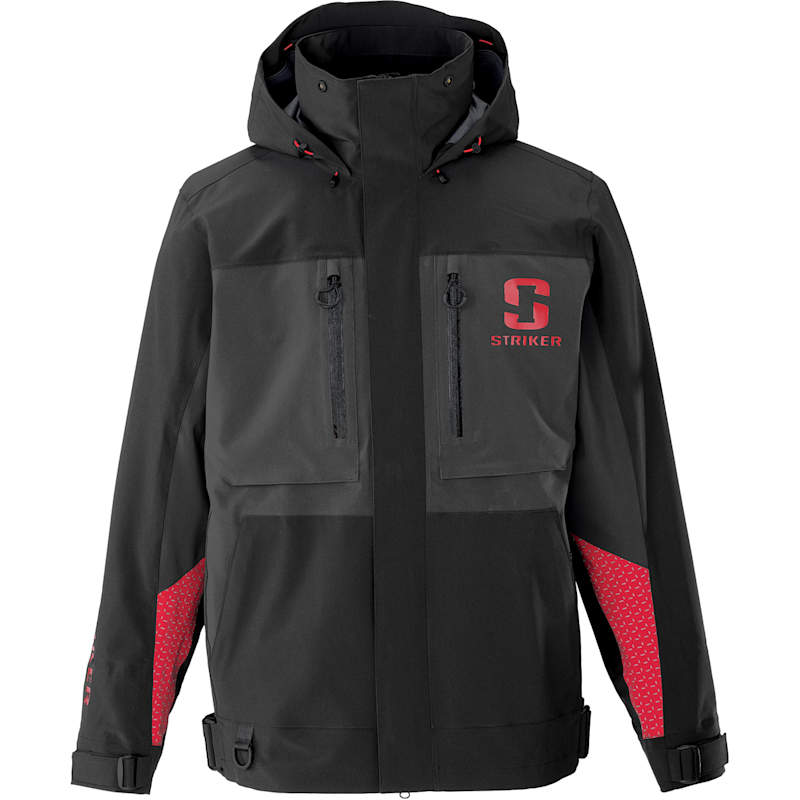 Men s Black Adrenaline Hooded Rain Jacket