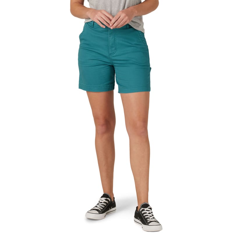 Lee Women's Ultra Lux Midway Teal Relaxed Fit High-Rise Comfort Carpenter  Shorts by Lee at Fleet Farm