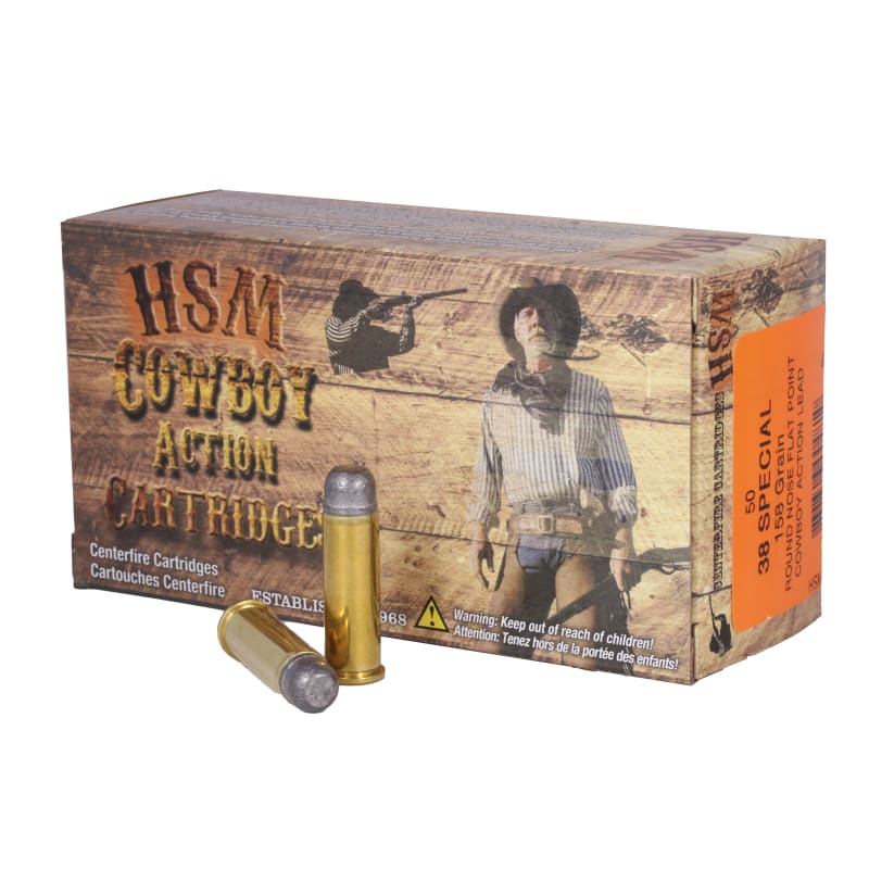 Cowboy Action 38 Special 158 Grain RNFP Handgun Ammo - 50 Rounds