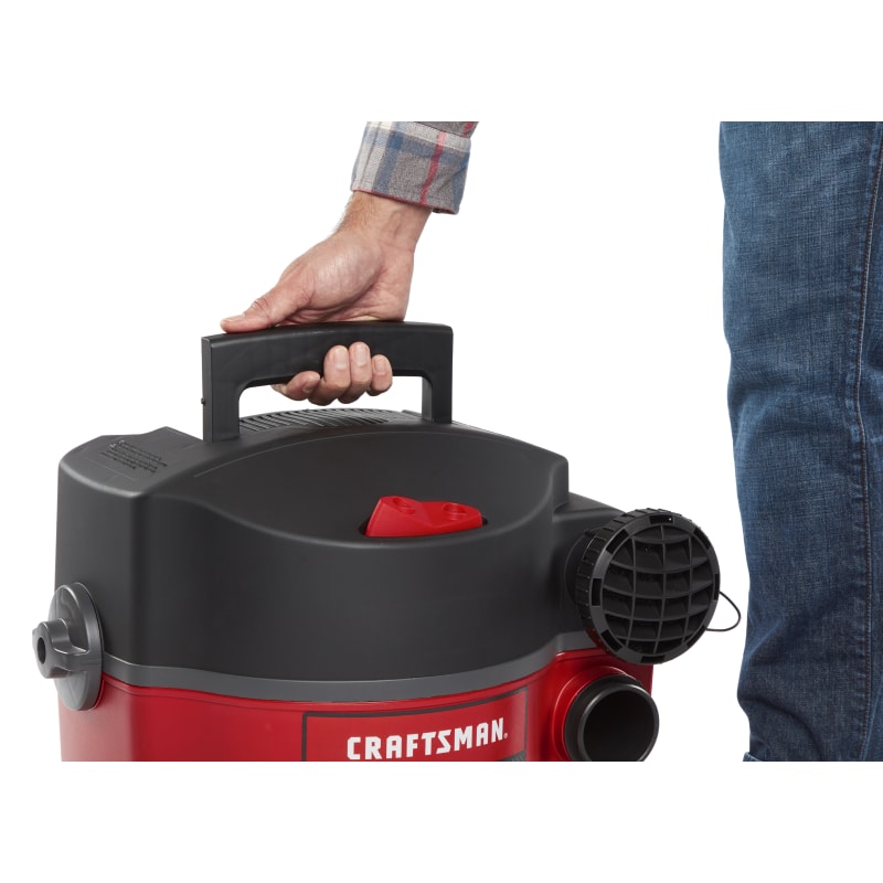 CRAFTSMAN 5 gal Wall-Mounted Wet/Dry Shop Vacuum w/ Attachments by