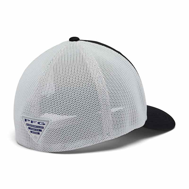 Columbia PFG Flexfit Mesh Fish Flag Ball Cap - Black/Graphite - L/XL