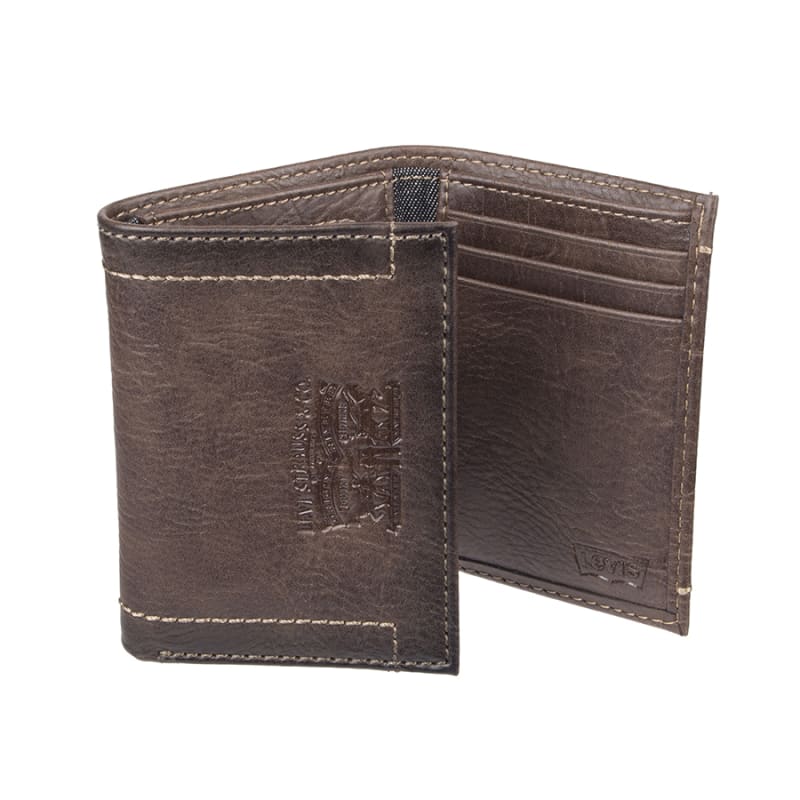 Levi's Men's Brown RFID-Blocking Extra Capacity Trifold Wallet by Levi's at  Fleet Farm
