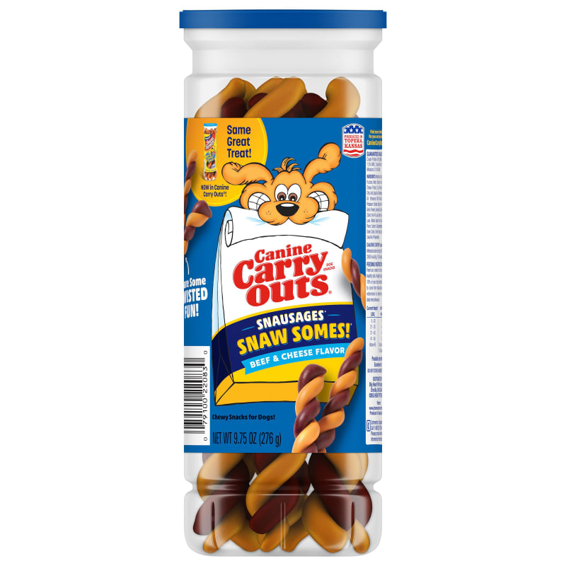 Snausages 9.75 oz Snaw Somes Beef Cheese Flavor Dog Treats by