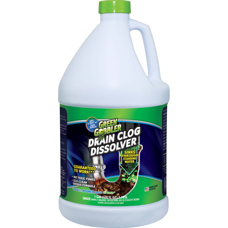 Green Gobbler Liquid Hair Drain Clog Remover & Cleaner, For