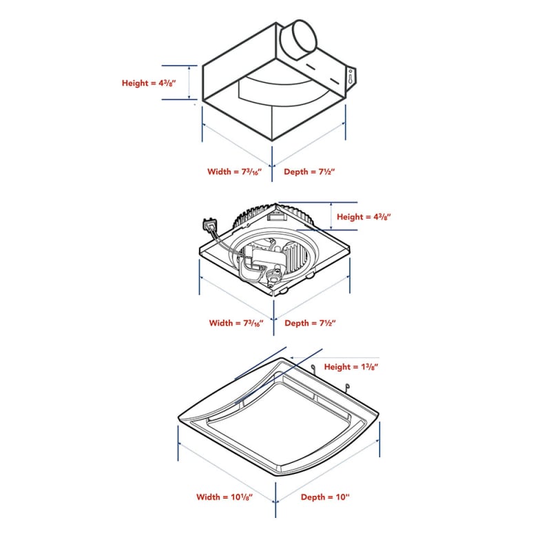 Broan 60 CFM Quick Install Exhaust Fan Motor u0026 Grille Upgrade Kit by Broan  at Fleet Farm