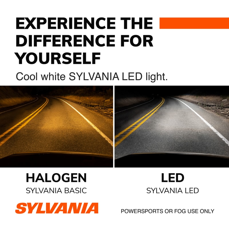 SYLVANIA 9003 LED Fog & Powersports Bulb, 2 Pack