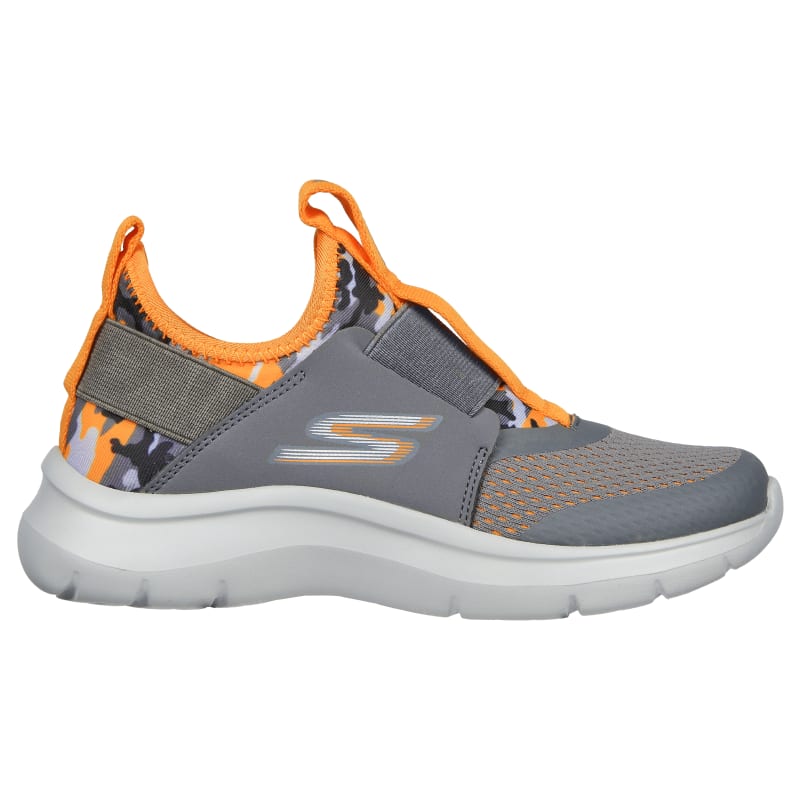 Boys Orange Grey Skech Fast Slip On Shoes by Skechers at Fleet Farm